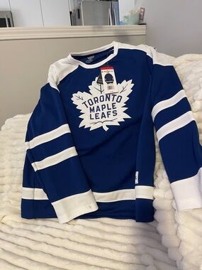 NHL Toronto Maple Leafs Blue and White Hockey Jersey